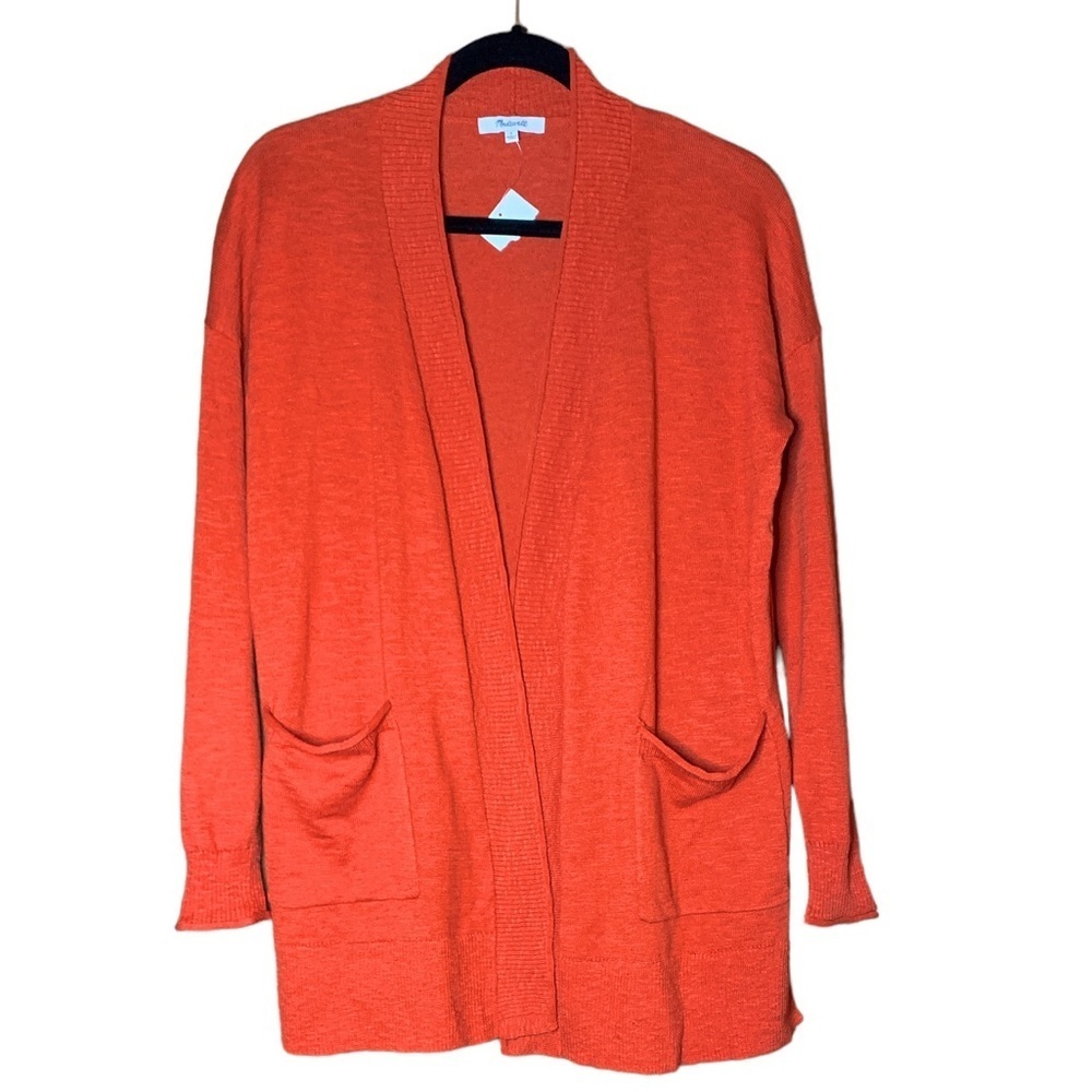 Madewell Bradley‎ Cardigan Sweater in Thai Chili